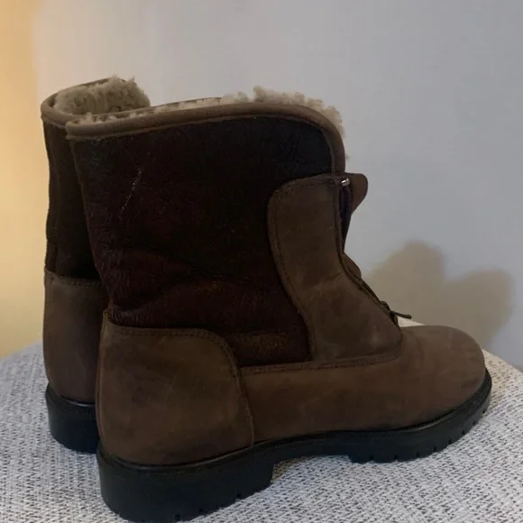 Barbo Cozy Brown Winter Boots with Sherpa Lining - Picture 7 of 14